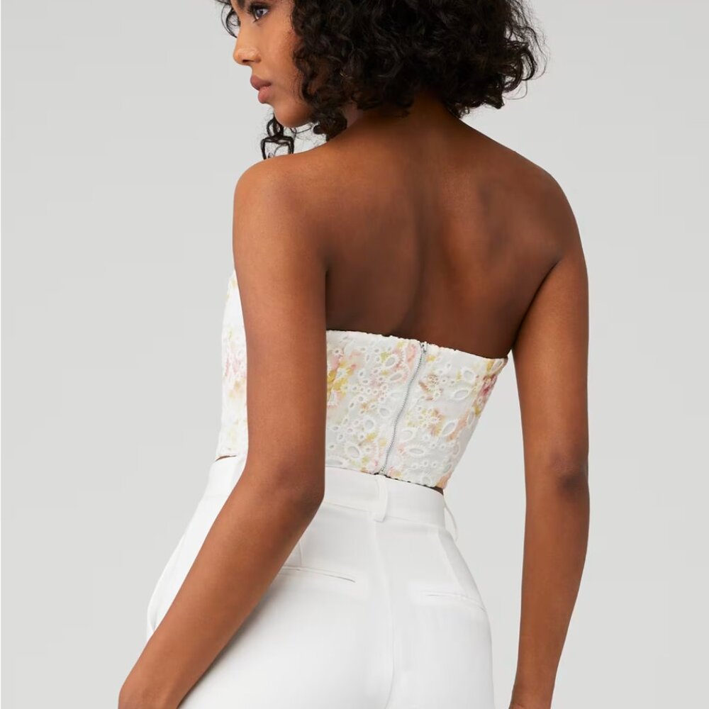 🌸 Lila Bardot Floral Lace Bustier Top - XL 🌸 - Picture 4 of 11